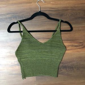Green crop top
